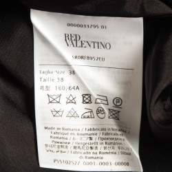 RED Valentino Black Crepe Ruffled Detail Shorts S
