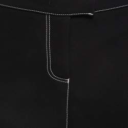 RED Valentino Black Crepe Scallop Skirt Effect Shorts M