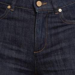 RED Valentino Dark Blue Denim Fringed Shorts S