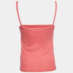 RED Valentino Pink Cashmere Knit Shoulder Strap Top M