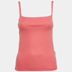 RED Valentino Pink Cashmere Knit Shoulder Strap Top M