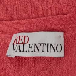 RED Valentino Pink Cashmere Knit Shoulder Strap Top M