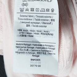 Pre Owned RED Valentino Pink Tulle Sleeve Jersey T-Shirt L
