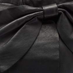 Pre Owned RED Valentino Black Leather Bow Tote