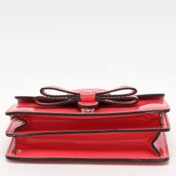RED Valentino Red Patent Leather Bow Clutch Bag