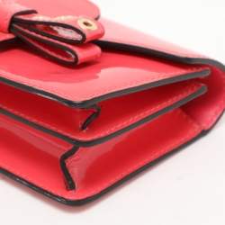 RED Valentino Red Patent Leather Bow Clutch Bag