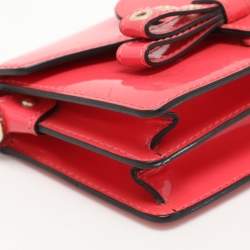 RED Valentino Red Patent Leather Bow Clutch Bag