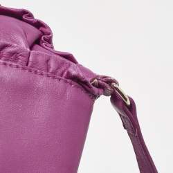 RED Valentino Pink Magenta Leather Ruffle Flap Crossbody Bag