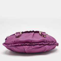 RED Valentino Pink Magenta Leather Ruffle Flap Crossbody Bag