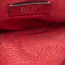 Pre Owned RED Valentino Red Leather Flower Puzzle Shoulder Bag