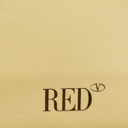 Pre Owned RED Valentino Light Yellow Leather Bow Chain Clutch