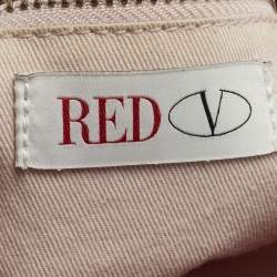 Pre Owned حقيبة هوبو جلد زهري بفِيُونكة ريد فالنتينو