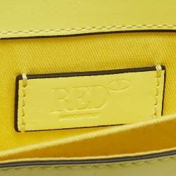مملوكة مسبقًا RED Valentino Yellow Leather Chain Clutch
