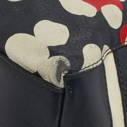 Pre Owned حقيبة تسوق بسحاب من ريد فالنتينو جلد متعدد الألوان