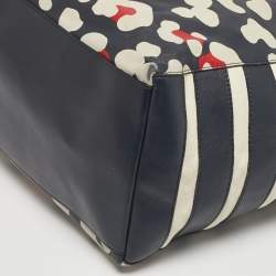 Pre Owned حقيبة تسوق بسحاب من ريد فالنتينو جلد متعدد الألوان