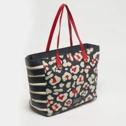 Pre Owned حقيبة تسوق بسحاب من ريد فالنتينو جلد متعدد الألوان