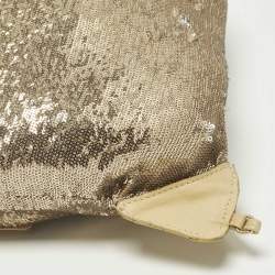 مملوكة مسبقًا RED Valentino Small Gold/Cream Sequins Drawstring Backpack