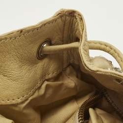 مملوكة مسبقًا RED Valentino Small Gold/Cream Sequins Drawstring Backpack