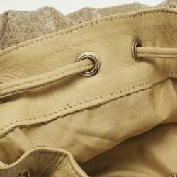 مملوكة مسبقًا RED Valentino Small Gold/Cream Sequins Drawstring Backpack