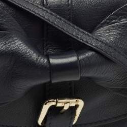 Pre Owned RED Valentino Bow Navy Blue Leather Crossbody Bag