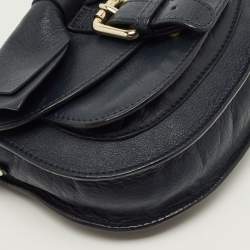 Pre Owned RED Valentino Bow Navy Blue Leather Crossbody Bag