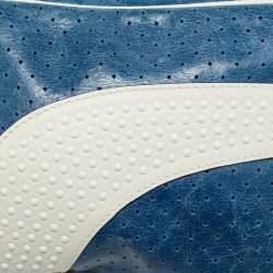 مملوكة مسبقًا RED Valentino x Puma Blue/White Perforated Leather Camera Shoulder Bag