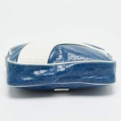 مملوكة مسبقًا RED Valentino x Puma Blue/White Perforated Leather Camera Shoulder Bag