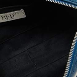 مملوكة مسبقًا RED Valentino x Puma Blue/White Perforated Leather Camera Shoulder Bag