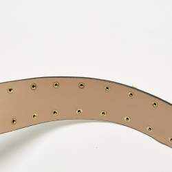 Pre Owned حقيبة كتف ريد فالنتينو فلور بازل جلْد بيدْج مزينة بالمسامير