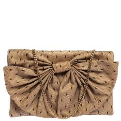 RED Valentino Lace Daisy Bow Chain Clutch
