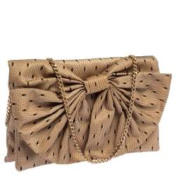 RED Valentino Lace Daisy Bow Chain Clutch