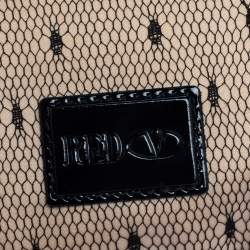 RED Valentino Lace Daisy Bow Chain Clutch