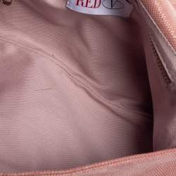 Red Valentino Pink Textured Leather Bow Flap Chain  Shoulder Bag
