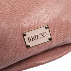 Red Valentino Pink Textured Leather Bow Flap Chain  Shoulder Bag