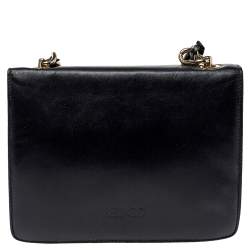 RED Valentino Blue/Black Leather Flap Shoulder Bag