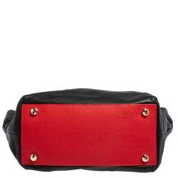 Red Valentino Black/Red Leather Bow Chain Shoulder Bag