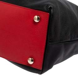 Red Valentino Black/Red Leather Bow Chain Shoulder Bag
