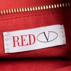Red Valentino Black/Red Leather Bow Chain Shoulder Bag