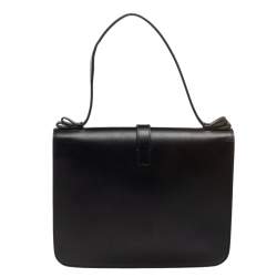 Pre Owned RED Valentino Black Leather and Floral Suede Shoulder Bag