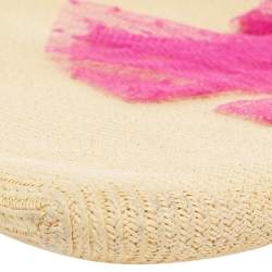 RED Valentino Beige/Pink Raffia And Lace Bow Tote