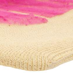 RED Valentino Beige/Pink Raffia And Lace Bow Tote