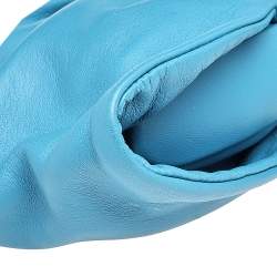 RED Valentino Blue Leather Bow Clutch