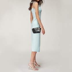 Pre Owned Red Valentino Black Leather Flap Crossbody Bag