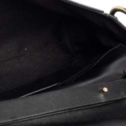 Pre Owned Red Valentino Black Leather Flap Crossbody Bag