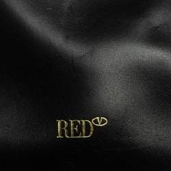 Pre Owned Red Valentino Black Leather Flap Crossbody Bag