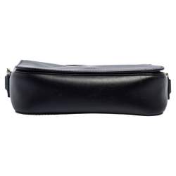 Pre Owned Red Valentino Black Leather Flap Crossbody Bag