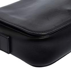 Pre Owned Red Valentino Black Leather Flap Crossbody Bag