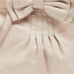 RED Valentino Beige Leather Bow Frame Satchel