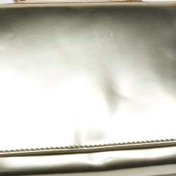 Pre Owned RED Valentino Light Gold Mirror Laminated Leather Flap Top Handle Bag