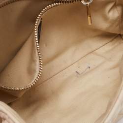RED Valentino Light Beige Heart Quilted Leather Shoulder Bag